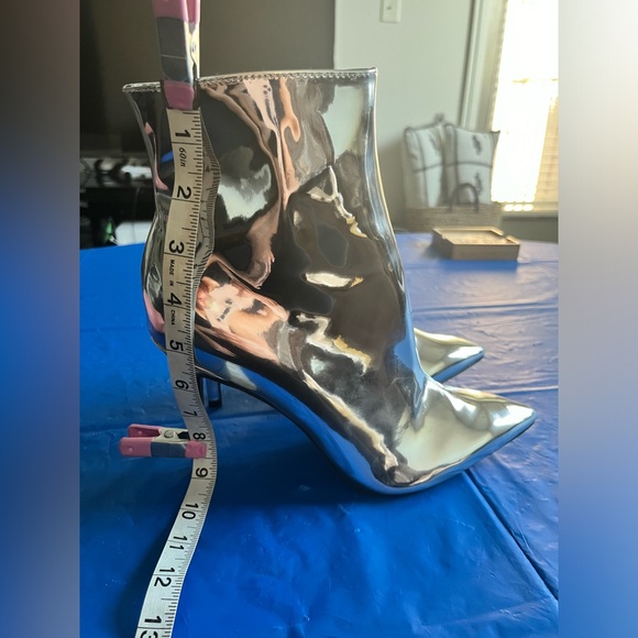 NWT silver stiletto ankle boots - Picture 12 of 13